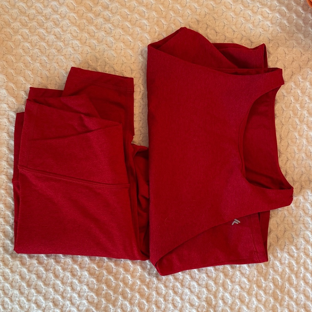 Old Navy Red workouts set leggings and top
